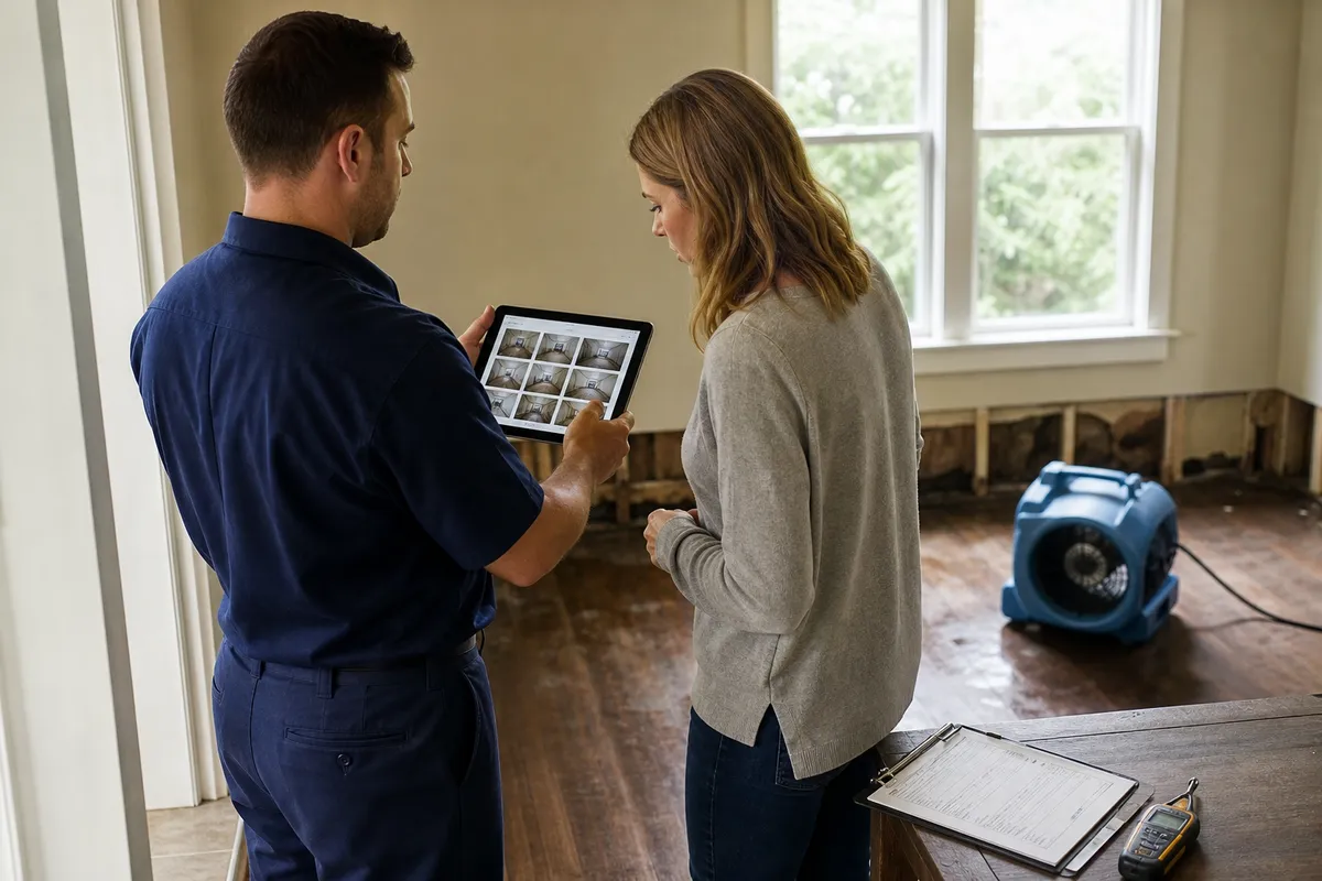 Insurance claim documentation for Orange County property restoration